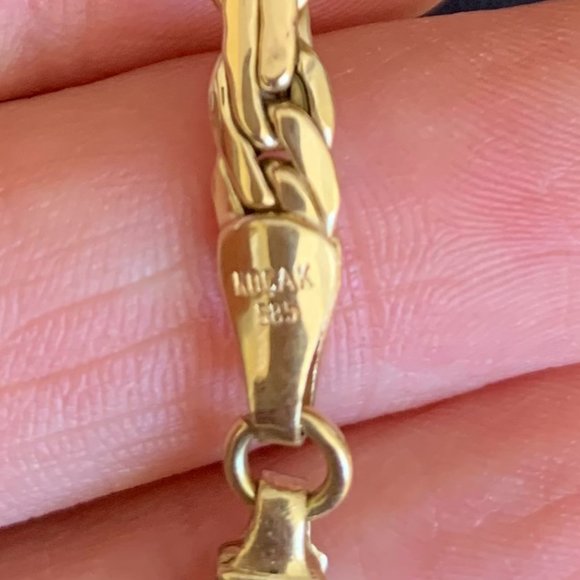 Beautiful 14k gold necklace braided / chain - Picture 3 of 5